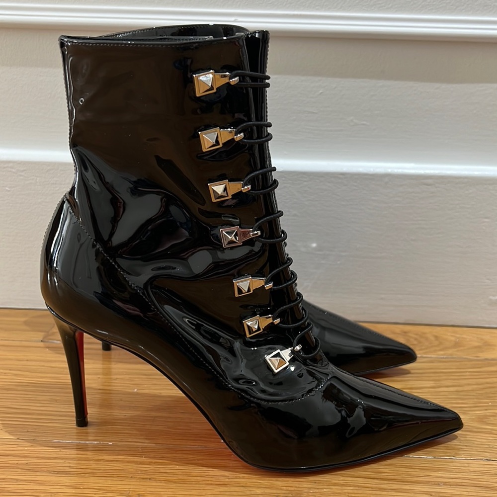 Christian Louboutin Frenchissima 2020 85 Patent Black Heels